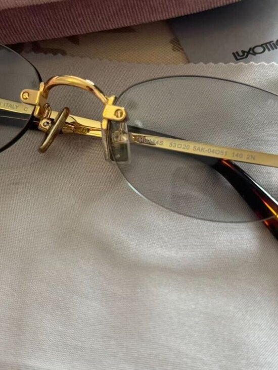 Miu Miu Rimless Oval Sunglasses Gold Frame – Worn Once - Picture 5 of 10